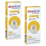 COMBO 2 UNIDADES BRAVECTO ANTIPULGAS E CARRAPATOS TRANSDERMAL CÃES DE 2 A 4,5 KG - 112,5 MG