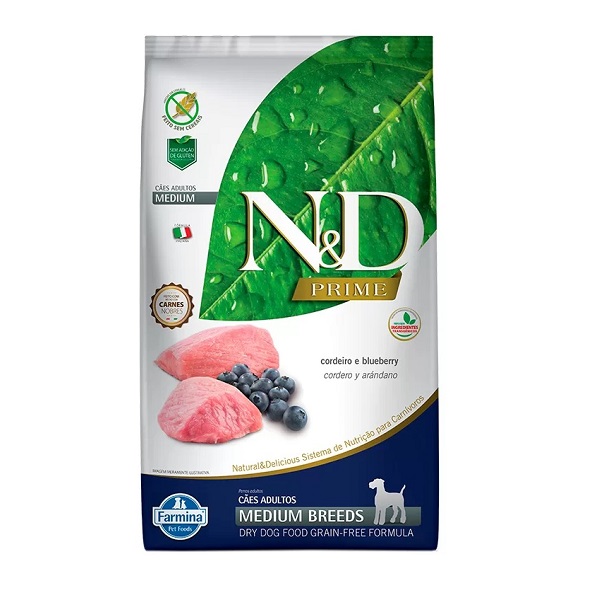 FARMINA - RAÇÃO N&amp;D PRIME CANINE CORDEIRO ADULTO MEDIUM 10,1KG