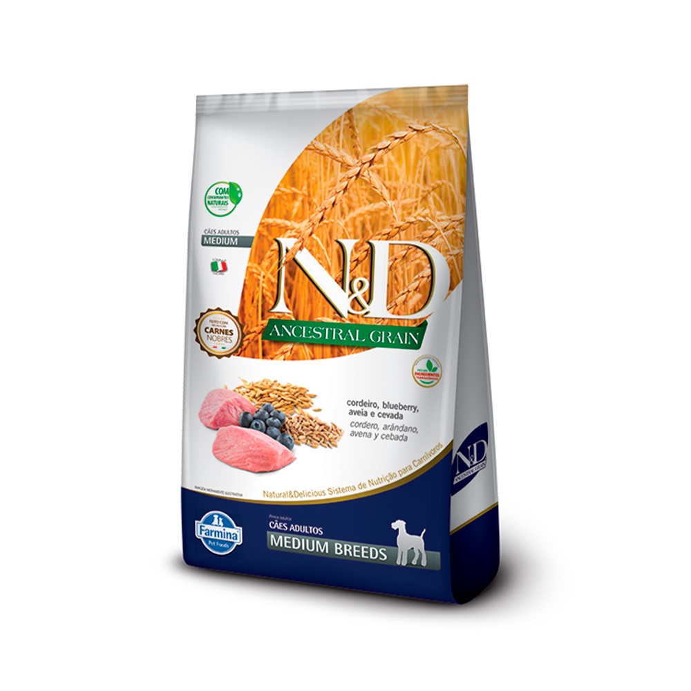 FARMINA - RAÇÃO N&amp;D ANCESTRAL CANINE CORDEIRO ADULTO MEDIUM 10,1 KG