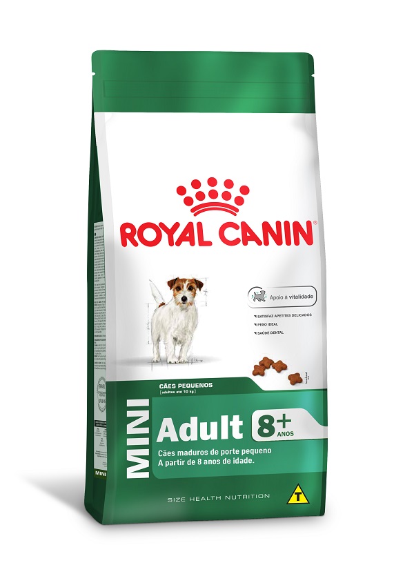 ROYAL CANIN MINI CAES ADULTOS 8+ IDADE RAÇAS PEQUENAS 2,5KG