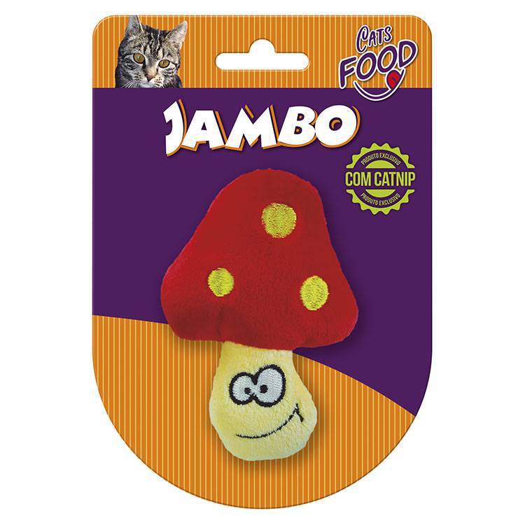 PELUCIA FOOD CAT COGUMELO P/ GATO C/ CATNIP