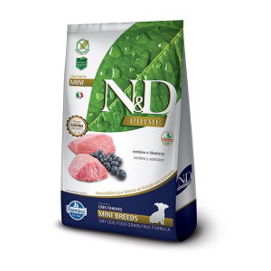 FARMINA - RAÇÃO N&amp;D PRIME CORDEIRO E BLUEBERRY P/ CÃES FILHOTES MINI 800 G