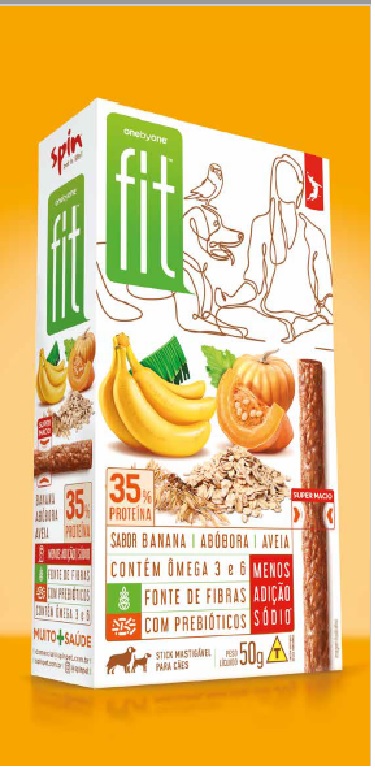 PETISCO SPIN PET ONEBYONE FIT P/ CAES BANANA ABOBORA E AVEIA 50 G