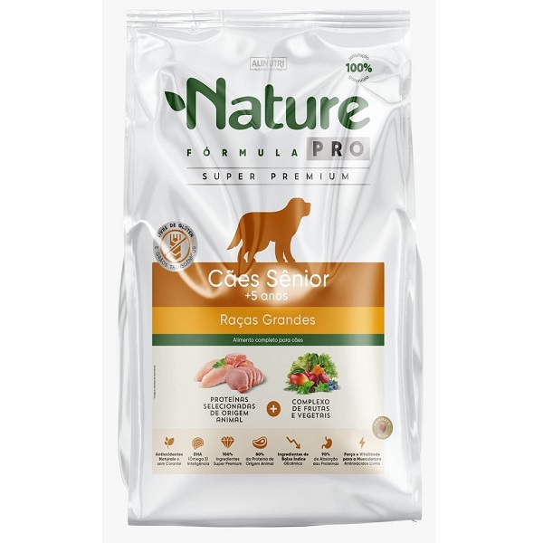 ALINUTRI NATURE FORMULA PRO SENIOR 5+ CAES ADULTO RAÇAS GRANDES 15 KG