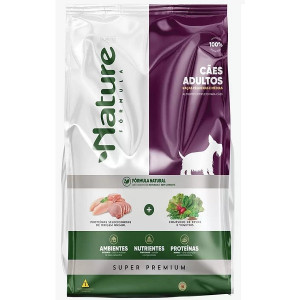 ALINUTRI NATURE FORMULA SUPER PREMIUM CAES ADULTO RAÇAS PEQUENAS E MEDIAS 15 KG