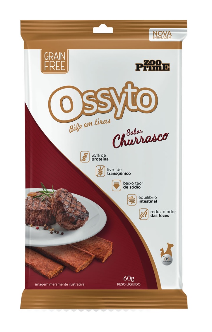 OSSYTO BIFINHO P/ CÃES SABOR CHURRASCO 60G